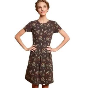 Matilda Jane Friends Forever Brown Maja Ponte Knit Dress Size L